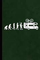 Evolution RV Bike: Vehicle Gift For Cyclist And Travelers (6''x9'') Dot Grid Notebook To Write In