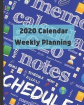 2020 Calendar: Weekly planning