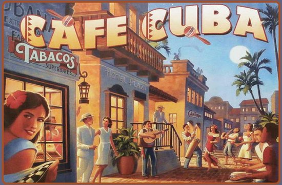 Wandbord - Cafe Cuba