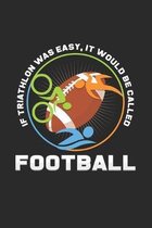 If triathlon was easy football: 6x9 Triathlon - grid - squared paper - notebook - notes