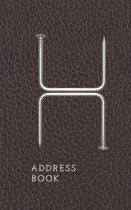 H Address Book: Nails And Faux Leather Motif Monogram Letter ''H'' Password And Address Keeper