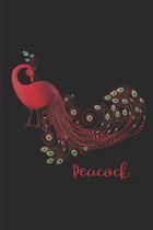 Peacock: Notebook Journal Colorful Blank Lined Wide Ruled 6x9 130 Pages Peacock Lover Gift