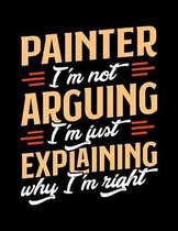 Painter I'm Not Arguing I'm Just Explaining Why I'm Right: Appointment Book Undated 52-Week Hourly Schedule Calender