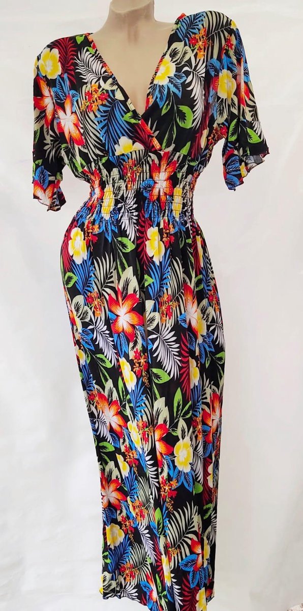 Merkloos Maxi jurk Dames Jurk One size zwart