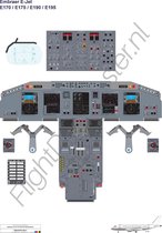 Embraer E-Jet 170/175/190/195 - T-Bone (Enkele A0 poster) FlightDeckPoster / Cockpitposter / Cockpit poster / Cockpit mockup