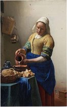 Het melkmeisje, Johannes Vermeer - Foto op Forex - 100 x 150 cm