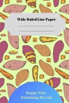 Cute Potato Theme Wide Ruled Line Paper