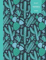 Dot Grid Notes 110 Pages: Cactus Floral Notebook for Professionals and Students, Teachers and Writers - Succulent Pattern -