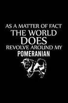 As a Matter of Fact the World Does Revolve Around My Pomeranian: Cute Pomeranian Default Ruled Notebook, Great Accessories & Gift Idea for Pomeranian