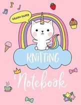 Knitting Graph Paper Notebook: Knitting Notebook, Graph Paper Notebook, Ratio 2:3 with 100 Pages, Kittycorn, Cat Unicorn