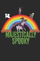 Majestically Spooky: Notebook A5 Unicorn Satan Style suitable for the spooktober costume for the halloween party I A5 (6x9 inch.) I gift I