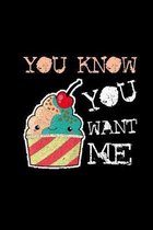 You Know You Want Me: Planner (weekly) 6x9'' 120 Pages For Teacher & Office - Sarcasm Quote Ice Cream - Satirical Point