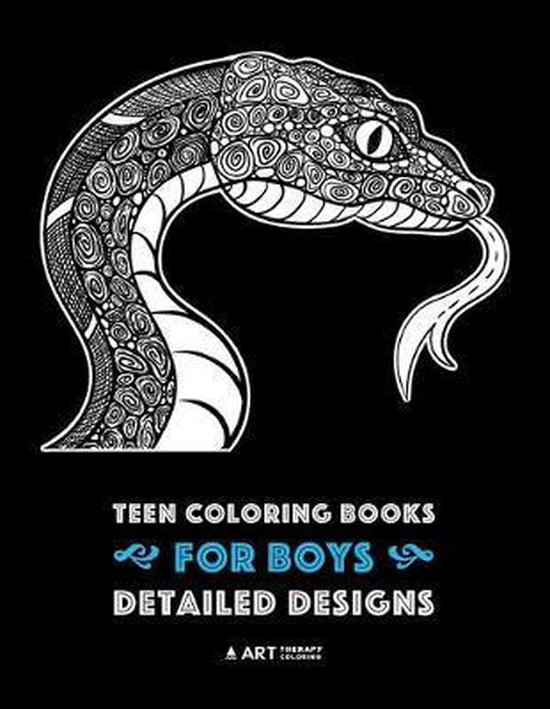 Teen Coloring Books for Boys Detailed Designs, Art Therapy Coloring