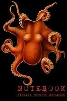 Notebook Vintage Octopus Notebook: : Octopus Ocean Zoology Teuthology biologists sailing