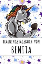 Trainingstagebuch von Benita: Personalisierter Tagesplaner für dein Fitness- und Krafttraining im Fitnessstudio oder Zuhause