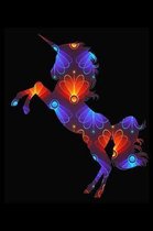 Red And Blue Spiral Unicorn