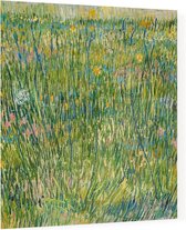 Grasgrond, Vincent van Gogh - Foto op Plexiglas - 80 x 80 cm