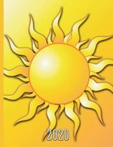 Sun with Bright Yellow and Orange Flames