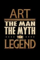 Art The Man The Myth The Legend: Art Journal 6x9 Notebook Personalized Gift For Male Called Art