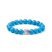 KRALEN ARMBAND DONKER BLUE HOWLIET MET BOEDHA BEDELTJE