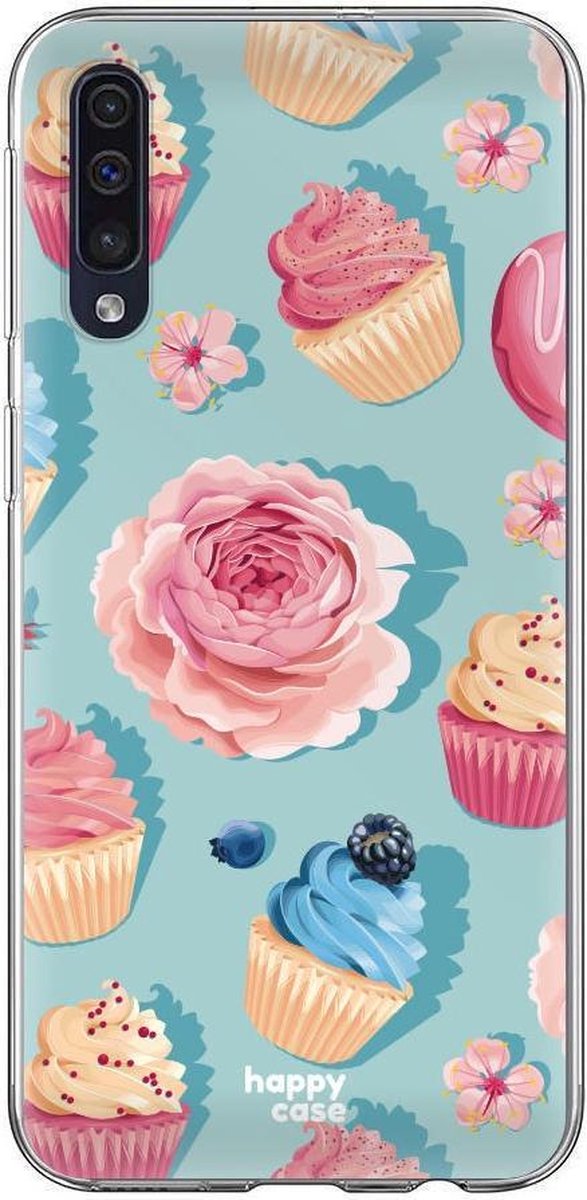 HappyCase Samsung Galaxy A70 Flexibel TPU Hoesje Toetjes Print