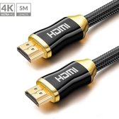 HDMI Kabel Nylon - High Speed - 5 meter - Zwart