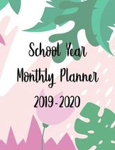 School Year Monthly Planner 2019-2020: Great for High School And College Students - Includes: Class Schedule, Grade, and Assignment Tracker - July 201