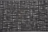 2x Rechthoekige placemats glanzend zwart 30 x 45 cm - Zeller Tafeldecoratie - Borden onderleggers van kunststof