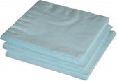 60x Serviettes de table bleu clair 33 x 33 cm - Serviettes de table en papier pour accessoires de fête pour garçon de naissance