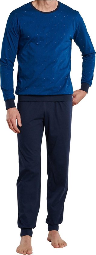 Schiesser Heren Pyjama - Blauw - Maat S | bol.com