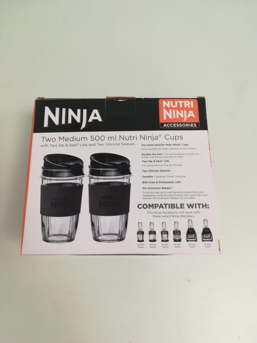 Set van 2 reservebekers voor Ninja, 710 ml, reservebekers voor Ninja