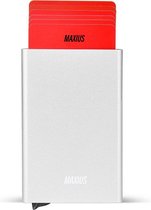 Maxius - Pasjeshouder tot en met 8 pasjes - ANTI Skim - Aluminium creditcardhouder - 100% RFID -  Zilver