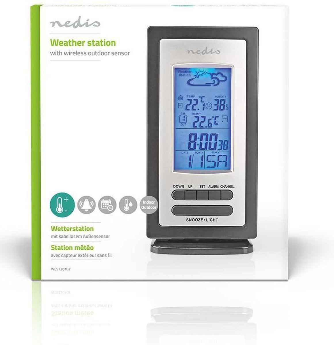 Koop Weerstation | Binnen & Buiten | Inclusief draadloze weersensor | Weers