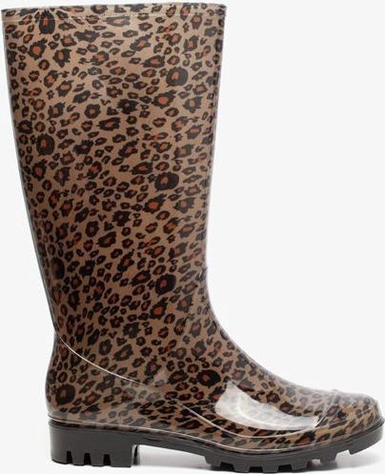 Mountain Peak dames regenlaarzen met luipaardprint Bruin Maat 42 Mountain Peak dames regenlaarzen met luipaardprint Bruin Maat 42