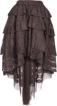 Attitude Corsets High low rok -XL/2XL- Victorian skirt Gothic, vampire, victoriaans Bruin