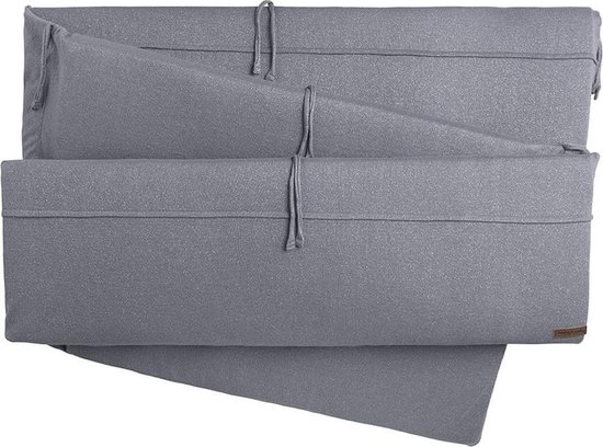 Baby’s Only Boxbumper – Boxomrander – Parkomranding Sparkle – Zilvergrijs Mêlee – 330×28 cm – Met subtiel glittertje