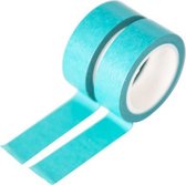 Washi Tape | Set van 2 Rollen Washi Tape Turquoise | 10 meter per rol