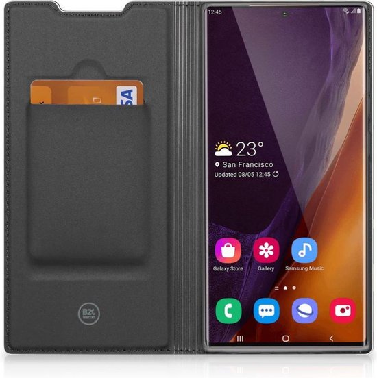 Etui portefeuille Samsung Galaxy Note 20 Ultra téléphone Army Dark