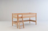 Mobi furniture Nik kinderbed Halfhoge hoogslaper Stapelbed 200 x 90 naturel