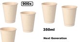 900x tasse à café canne à sucre 350 ml nouvelle génération - tasse à café thé boissons froides et chaudes 100% biodégradable nouvelle génération