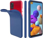 Samsung Galaxy A21s siliconen hoesje - blauw