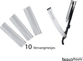 Beautytools Vervangmesjes Voor 2 in 1 Styling Razor - Styling Blades / Rechte Mesjes (10 Mesjes) - (SR-2731)