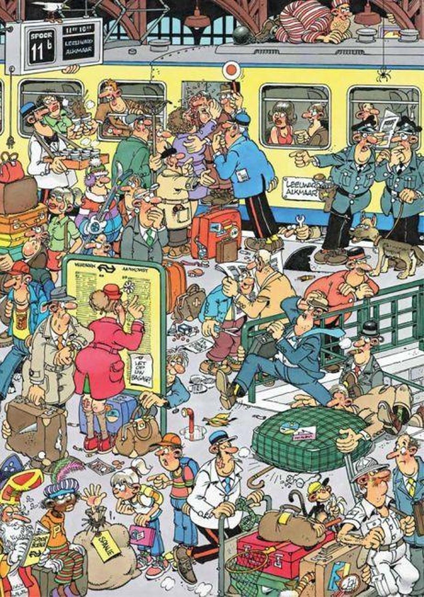 Jan van Haasteren Platform Pandemonium puzzel 500 stukjes