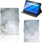 Book Cover Lenovo Tab E10 Tablet Hoes met Standaard Painting Grey