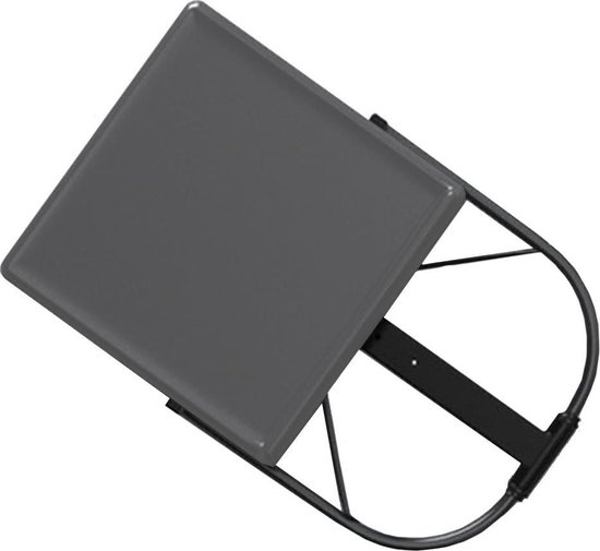 QUVIO Inklapbare bijzettafel voor laptop / In hoogte verstelbaar / Inklapbaar / Laptopstandaard / Laptoptafeltje / Makkelijk aan te schuiven bij de bank - Grijs - QUVIO