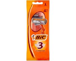 BIC 3 Sensitive Wegwerpscheermesjes Mannen - Pak van 4 Stuks