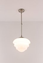Art Deco Oxford hanglamp opaalglas diameter ⌀ 30 - schoollamp jaren20 jaren30