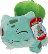 Pokemon Bulbasaur Knipoog Pluche Knuffel 22 cm + Charizard Sticker!  | pokemon go plush peluche sword shield speelgoed | Speelgoed Knuffeldier Knuffelpop | Best friend: Eevee Snorl