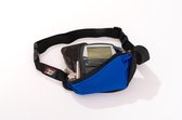 Flexi bag heuptasje blauw, hoge kwaliteit rekbare fanny pack voor (wielren)fietsen, hardlopen, paardrijden, zeilen, mountainbiken, suppen, surfen, shoppen en andere outdoor activiteiten