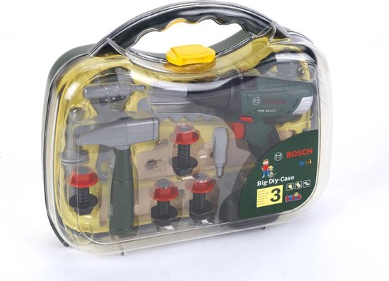 besteden Bijdragen Oppervlakte Bosch Gereedschapskoffer voor Kinderen - Met Speelgoedboor op Batterijen -  20... | bol.com